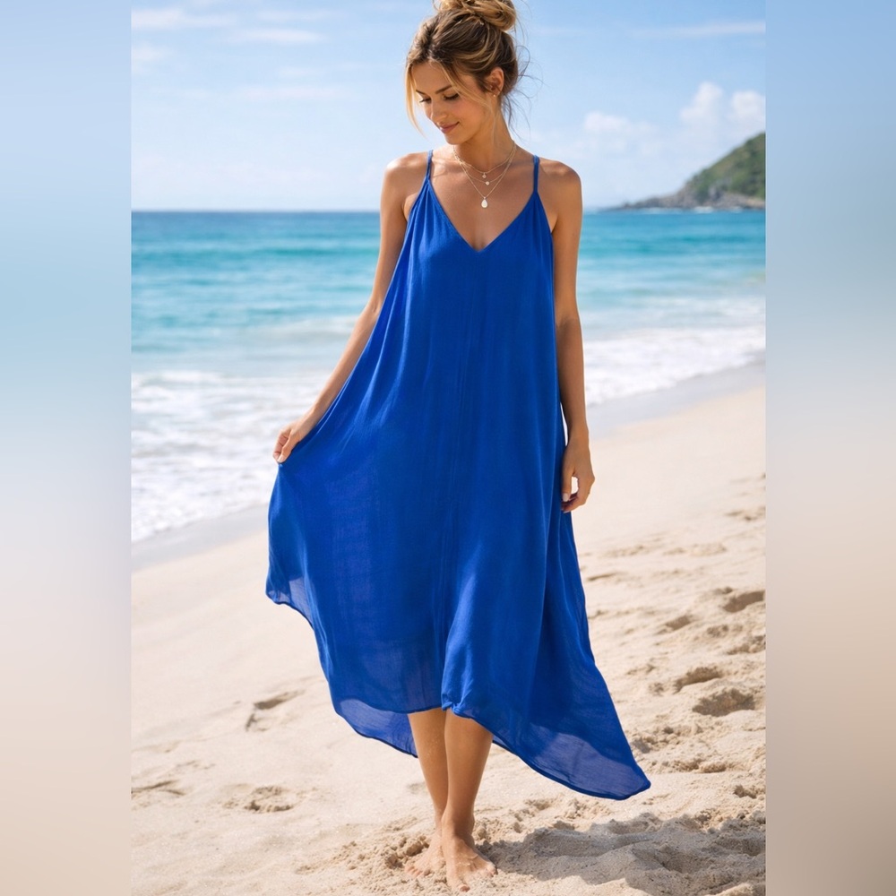 lovestitch Royal Blue Sleeveless Maxi Dress
